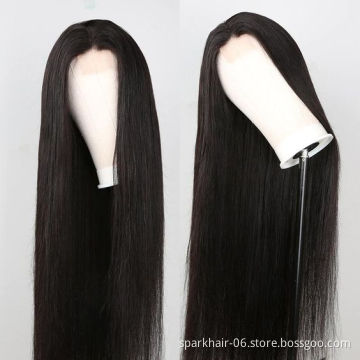 Mink Brazilian Virgin Human Hair Hd Full Transparent Lace Frontal Wig For Black Women Straight Lace Front Wig Human Hair